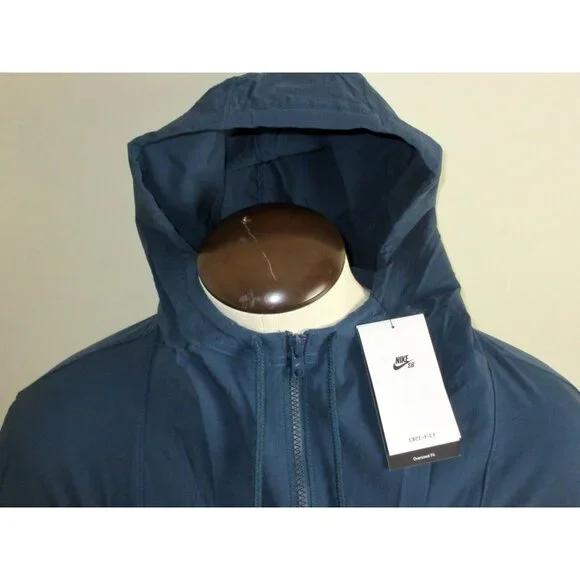 Nike SB Men's Anorak 1/2 Zip PO Skate Jacket Size Large Navy Blue Turquoise NWT - Picture 3 of 10